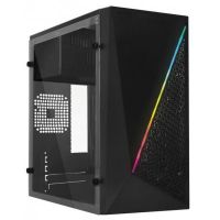 GABINETE ACTECK KIOTO GC460 MINI TORRE CON FUENTE 500W MICRO ATXMINI ITX ACRÍLICO RGB USB 3.0 COLOR NEGRO