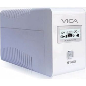 UPS VICA S900 REGULADOR INTEGRADO 900VA550W 8 CONTACTOS PANTALLA LCD COLOR NEGRO