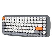 KIT TECLADO Y MOUSE TECHZONE INALÁMBRICO ERGONÓMICO RETRO PLUG-PLAY 85 TECLAS WINMAC MOUSE ÓPTICO USB 3 BOTONES 1200DPI