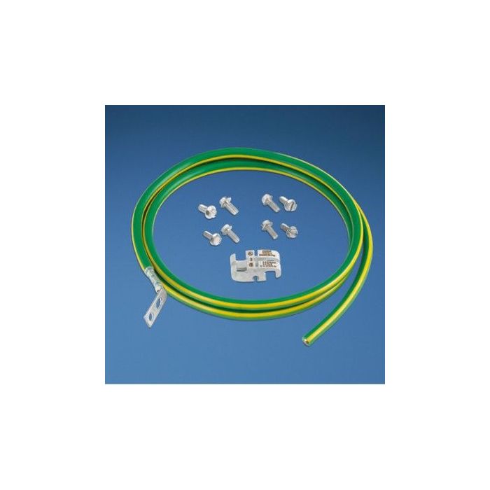 KIT DE JUMPER PARA CONEXIÓN DE GABINETE O RACK DE TELECOMUNICACIONES A BARRA DE TIERRA FÍSICA, 6 AWG, 1.52 M DE LARGO