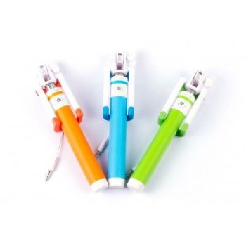 SELFIE STICK NACEB (NA-595AZ)BASTON,PLASTICO,74CM,PLUG 3.5,AZUL