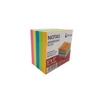 NOTAS ADHESIVAS NEXTEP 3X3 NEON 5 BLOQUES 500 HOJAS 