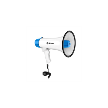 MEGÁFONO STEREN DE MANO 25W GRABADOR DE VOZ BATERÍA RECARGABLE