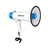 MEGÁFONO STEREN DE MANO 25W GRABADOR DE VOZ BATERÍA RECARGABLE