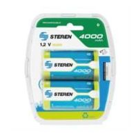 PILAS RECARGABLES STEREN D NIMH 4000 MAH PAQUETE C2