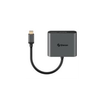 ADAPTADOR STEREN USB-C A HDMIUSB 3.0USB-C COLOR NEGRO