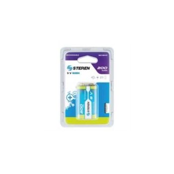 PILA STEREN RECARGABLE NIMH 9V CUADRADA 200MAH