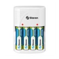 CARGADOR DE PILAS STEREN PARA AAAAA 9VC NICDNIMH INCLUYE 4 PILAS AA