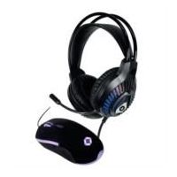 KIT GAMER VORTRED RAITO 2 EN 1 ALÁMBRICO DIADEMA+MOUSE COLOR NEGRO