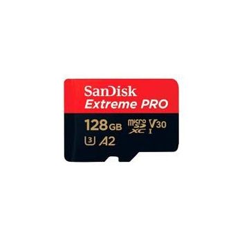 MEMORIA SANDISK EXTREME PRO 128GB MICRO SDXC 170MBS 4K CLASE 10 A2 V30 CADAPTADOR