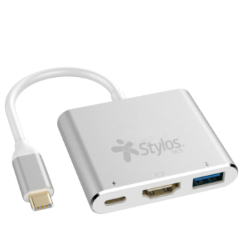 HUB STYLOS HB001 3 EN 1 HDMIUSB-C