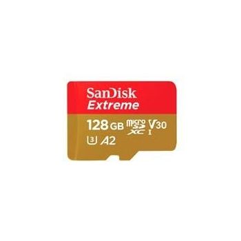 SANDISK EXTREME - TARJETA DE MEMORIA FLASH (ADAPTADOR MICROSDXC A SD INCLUIDO) - 128 GB - A2  VIDEO CLASS V30  UHS-I U3 