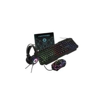 KIT GAMER VORTRED ALÁMBRICO 4 EN 1 GEAR UP COLOR NEGRO