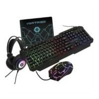 KIT GAMER VORTRED ALÁMBRICO 4 EN 1 GEAR UP COLOR NEGRO
