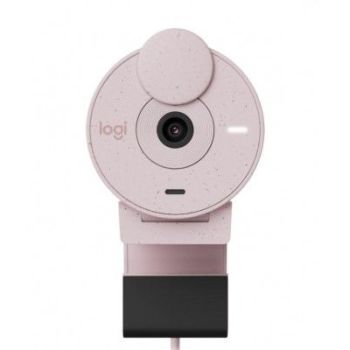 CÁMARA WEB LOGITECH BRIO 300 1080P USB-C CON CORRECCIÓN ILUMINACIÓN AUTOMÁTICA MICRÓFONO COLOR ROSA