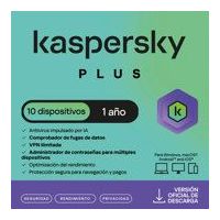 KASPERSKYPLUS 10 DISPOSITIVOS 1 AÑO (INTERNET SECURITY)   ELECTRONICA 