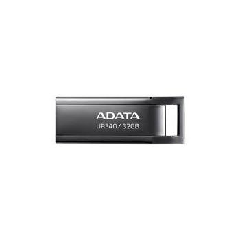 MEMORIA ADATA USB DE 32GB UR340 3.2 GEN 1 (RETROCOMPATIBLE 3.0 Y 2.0), DISEÑO ELEGANTE SIN TAPA. COLOR METÁLICO NEGRO. A
