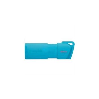 MEMORIA USB KINGSTON (KC-U2L64-7LB) 64GB DATA TRAVELER EXODIA M, PLASTICA, AZUL TURQUESA  USB 3.2