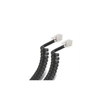 CABLE ESPIRAL TELEFONICO 4.5M NEGRO