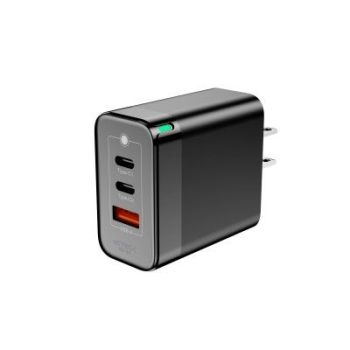 CARGADOR DE PARED ACTECK (AC-935579)  ENERGON PRO CE707, CARGA RAPIDA, 65W, 2USB C PD,  1USB A