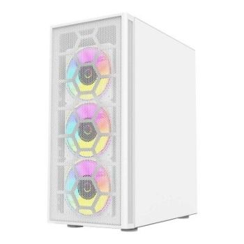 GABINETE ACTECK GAMER MEDIA TORRE DRAGONFLY II MESH GM740 MAX MB ATX PANEL IZQ CRISTAL + FRENTE MALLA 1XUSB 3.0 + 4XFAN 