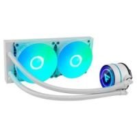ENFRIAMIENTO LÍQUIDO GAME FACTOR LQG600 240MM RGB TDP 250 2 VENTILADORES 120MM 70 CFM COLOR BLANCO