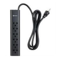 BARRA MULTICONTACTOS STEREN 1.7M 15A 6 CONTACTOS AMERICANASEUROPEAS 70J COLOR NEGRO 