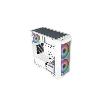 GABINETE COOLER MASTER (H500-WGNN-S00)MASTERBOX H500,MALLA,VIDRIOTEMP,USBC,ARGB,ATX,BLANCO,SFUENTE