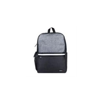 MOCHILA TECHZONE DE 15.6 PARA LAPTOP MÚLTIPLES COMPARTIMIENTOS COLOR NEGRO CON GRIS