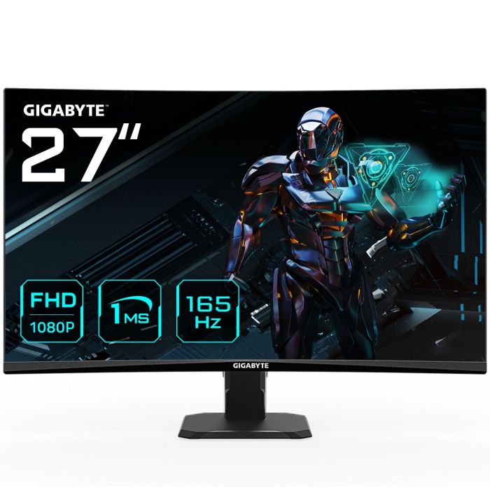 MONITOR GAMER GIGABYTE GS27F SS IPS FHD 1920X1080 1MS MPRT 170HZ HDR HDMI DP NEGRO
