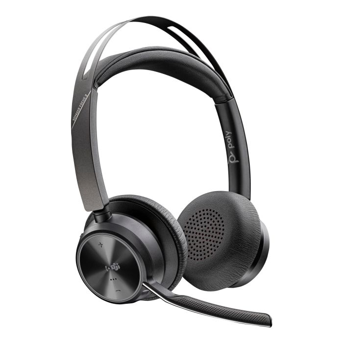POLY AURICULARES VOYAGER FOCUS 2 USB-C-C CON CERTIFICACIÓN MICROSOFT TEAMS + ADAPTADOR USB-CA + BASE DE CARGA