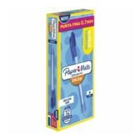 BOLÍGRAFO PAPERMATE KILOMÉTRICO RETRÁCTIL PUNTO FINO 0.7MM COLOR AZUL CAJA C12 PZAS