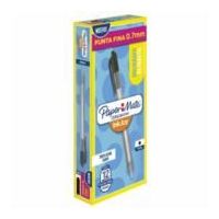 BOLÍGRAFO PAPERMATE KILOMÉTRICO RETRÁCTIL PUNTO FINO 0.7MM COLOR NEGRO CAJA C12 PZAS