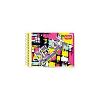 CUADERNO ITALIANO ESPIRAL SCRIBE MEGA DOBLE RAYA 100 HOJAS