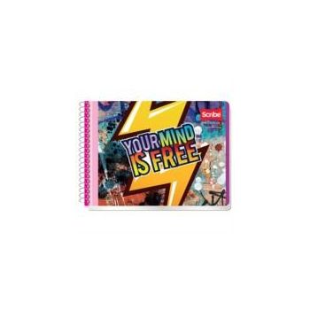 CUADERNO ITALIANO ESPIRAL SCRIBE MEGA C7 CUADRO GRANDE 100 HOJAS