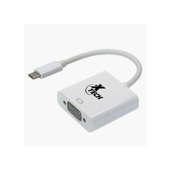 ADAPTADOR XTECH CON CONECTOR TIPO-C MACHO A VGA HEMBRA TRANSMISION HASTA 1920X1200P A 60HZ  LONGITUD 20CM XTC-550
