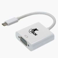 ADAPTADOR XTECH CON CONECTOR TIPO-C MACHO A VGA HEMBRA TRANSMISION HASTA 1920X1200P A 60HZ  LONGITUD 20CM XTC-550