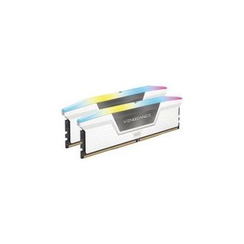 MEMORIA DIMM DDR5 CORSAIR (CMH64GX5M2B6400C32W) 64GB 6400MHZ (2X32GB) VENGEANCE RGB,BLANCO CL32-84