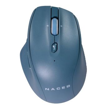 MOUSE INALAMBRICO NACEB (NA-0139A) DUAL MODE, USB 2.4, BLUETOOTH, 1600DPI, 5BOTONES+RUEDA, AZUL