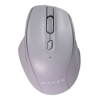 MOUSE INALAMBRICO NACEB (NA-0139G) DUAL MODE, USB 2.4, BLUETOOTH, 1600DPI, 5BOTONES+RUEDA, GRIS