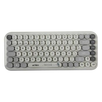 KIT TECLADO Y MOUSE INALAMBRICO ACTECK (AC-940221) MK480 CHIC K-COLORS,RF USB,85 TECLAS,65%,GRIS