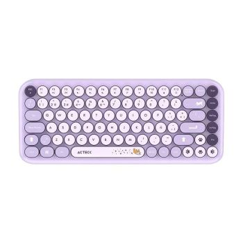 KIT TECLADO Y MOUSE INALAMBRICO ACTECK (AC-940252) MK480 CHIC K-COLORS,RF USB,85 TECLAS,65%,VIOLETA