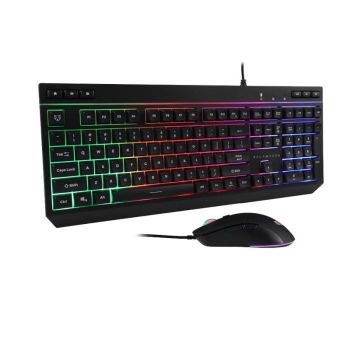 KIT TECLADO Y MOUSE ALAMBRICO BALAM RUSH (BR-936286) SQUAD MASTER PLUS KTM555,105 TEC,7200 DPI,NEGRO