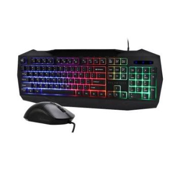KIT TECLADO Y MOUSE ALAMBRICO BALAM RUSH (BR-936293) SQUAD MASTER KTM333,105 TEC,3200 DPI,NEGRO
