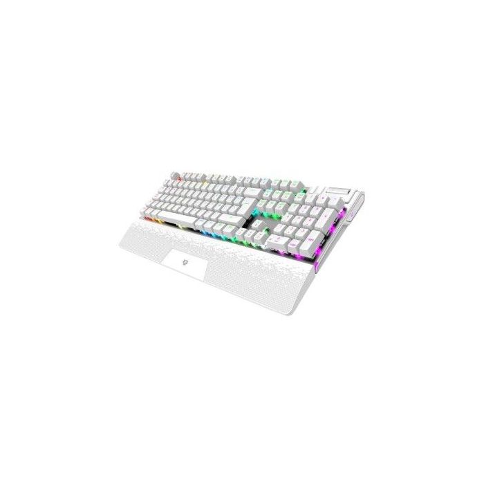 TECLADO MECANICO BALAM RUSH (BR-936798) DOMINATE EXPERT GK979, SWITCH RED, 105 TECLAS, RGB, BLANCO