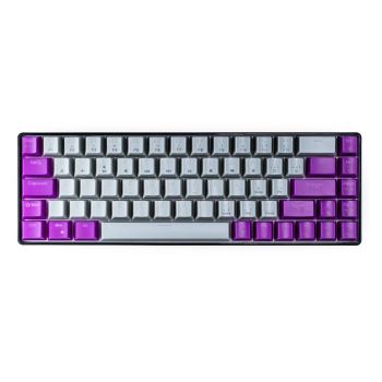 TECLADO NACEB (NA-0963G) MECANICO, RGB, 69 TECLAS GRIS CON EXTRA TECLAS INTERCAMBIABLES