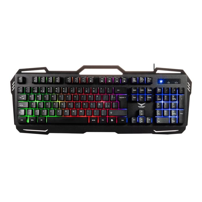 TECLADO MECANICO NACEB (NA-0967) MEMBRANA, MULTICOLOR, 105 TECLAS, METAL-PVC, USB A, NEGRO