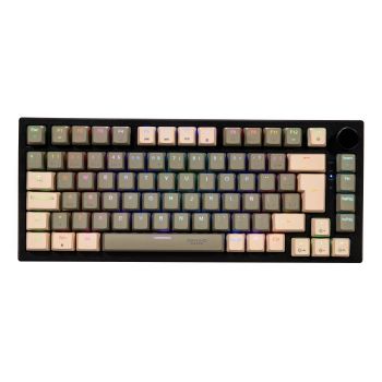 TECLADO MECANICO NACEB (NA-0969) SILVER FANG, MECANICO, 75%, SWITCH BROWN, RGB, ANTIGHOST, CAFÉ