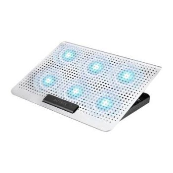 BASE ENFRIADORA ACTECK (AC-936163) FROOST MAX B480,PLAPTOP 16',6 FAN,7 NIVELES DE ALTURA,GRIS