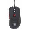 Manhattan Wired Optical Gaming USB-A Mouse with LEDs, 480 Mbps (USB 2.0), Six Button, Scroll Wheel, 800-2400dpi, Black 